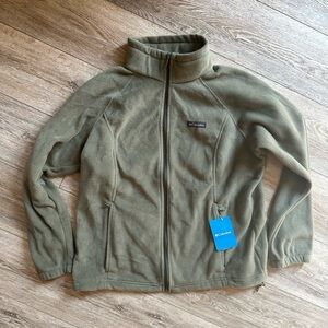Columbia Women’s Benton Springs Full Zip Fleece Safari Green 1X NWT